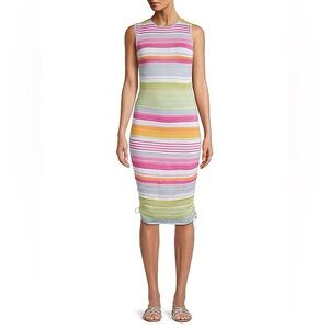 Milly Cabana Natalie Stripe Cover-Up Dress - Size S
